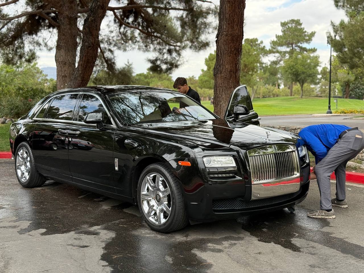 Black Rolls-Royce Ghost after Blue Lake detail service